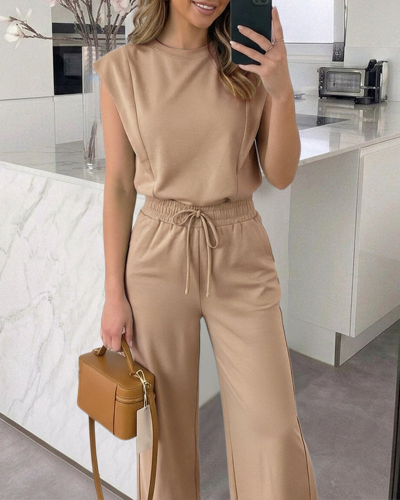 ChicMe Couture Women's Cap Sleeve 2 Piece Lounge Set