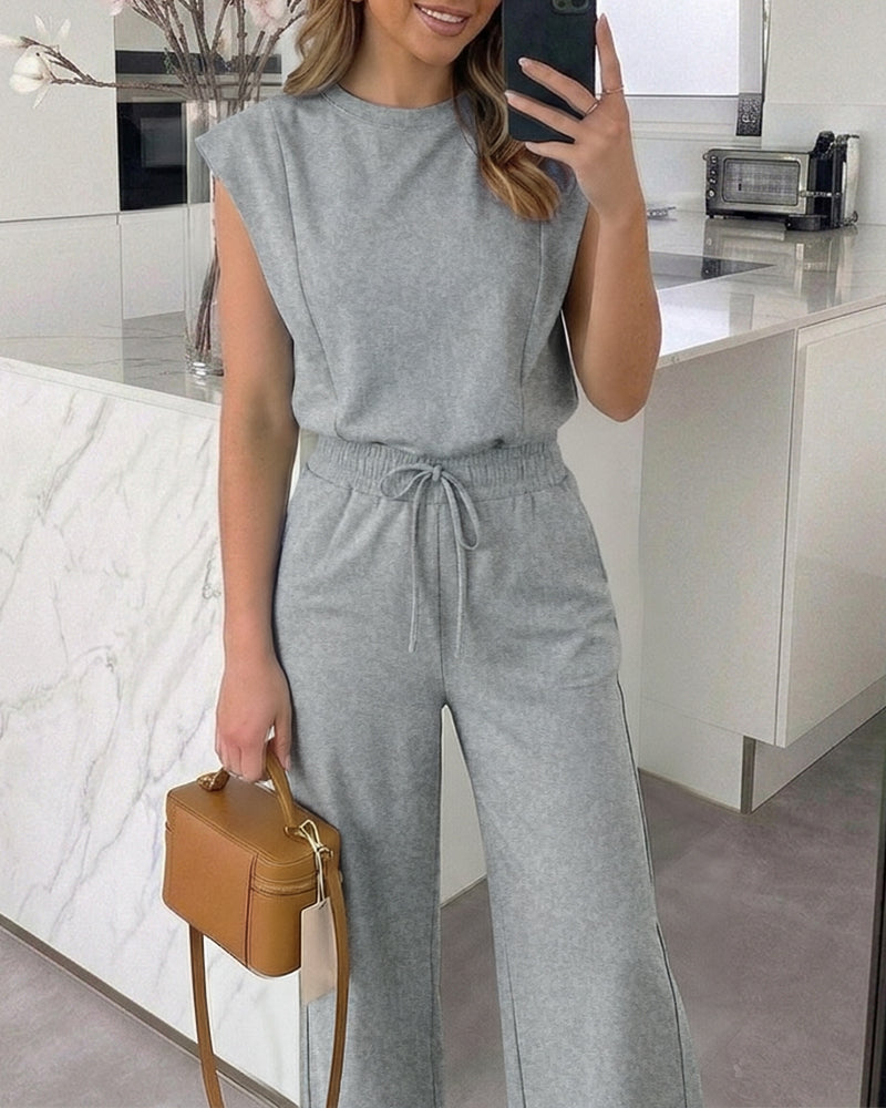 ChicMe Couture Women's Cap Sleeve 2 Piece Lounge Set
