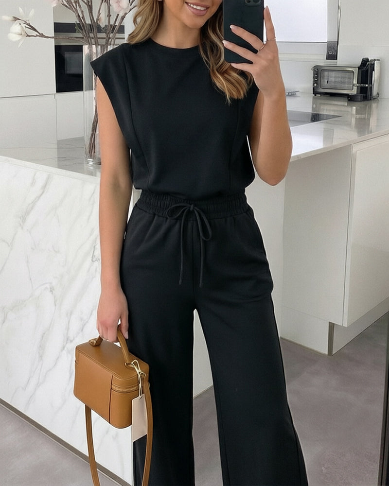 ChicMe Couture Women's Cap Sleeve 2 Piece Lounge Set
