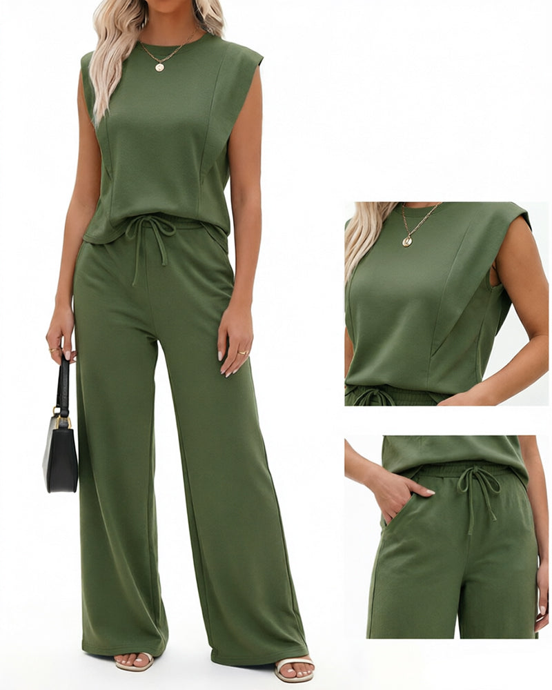 ChicMe Couture Women's Cap Sleeve 2 Piece Lounge Set