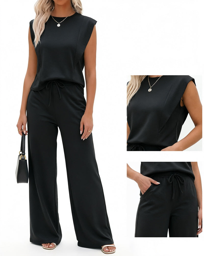 ChicMe Couture Women's Cap Sleeve 2 Piece Lounge Set
