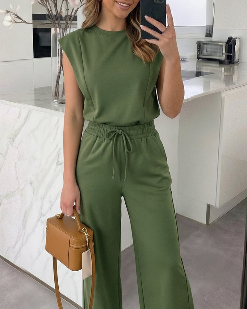 ChicMe Couture Women's Cap Sleeve 2 Piece Lounge Set